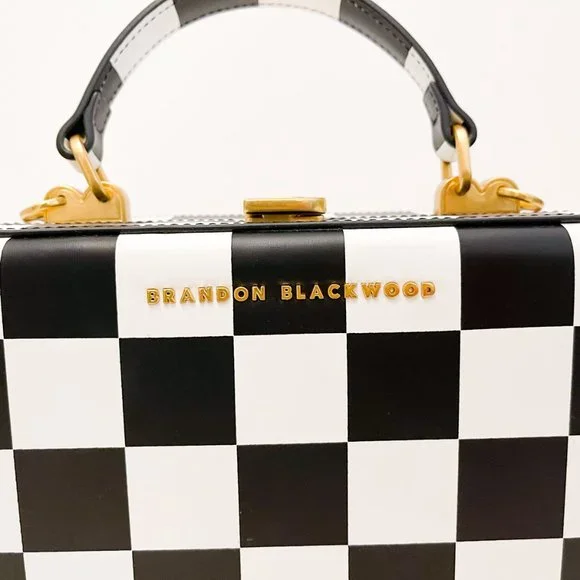Brandon Blackwood Black and White Checkered Bag - Picture 10 of 16